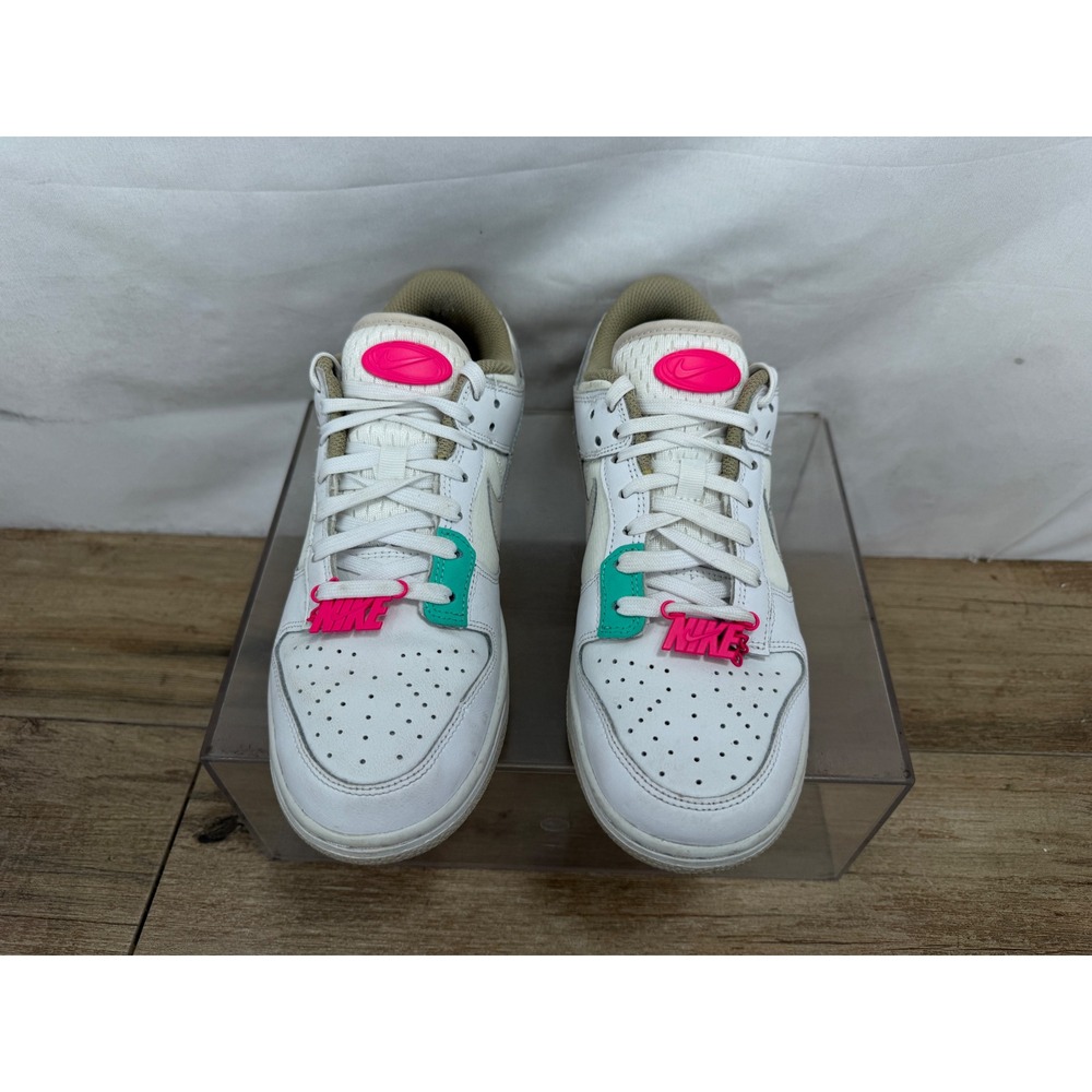 Nike Dunk Low SE 82 Double Swoosh White Sail Pink Teal DX6060-101 Womens 8.5 - Picture 3 of 8